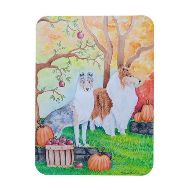 Magnet Flexible Vibe d'automne Collie (Vertical)