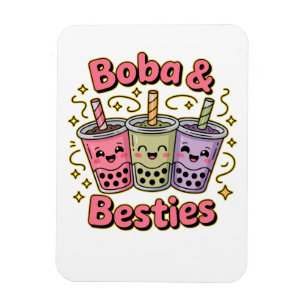 Magnet Flexible Vibes BOBA & Besties - Parfait pour les amateurs d