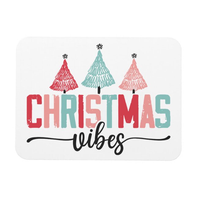Magnet Flexible Vibes de Noël - Festive Tree Design (Horizontal)