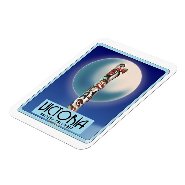 Magnet Flexible Victoria Colombie-Britannique Totem Pole. (Côté Gauche)