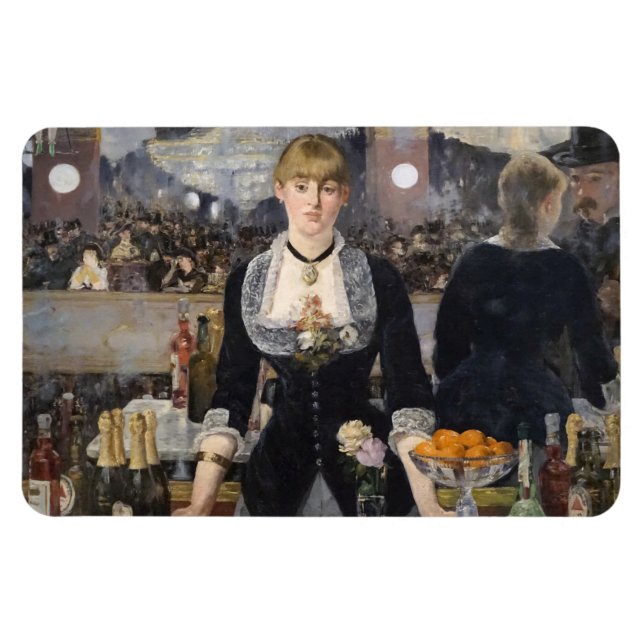 Magnet Flexible Victorian Barmaid Girl at Folies Bergere, France (Horizontal)