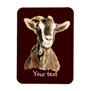 Magnet Flexible Vieille chèvre mignonne, humour d'animal de ferme