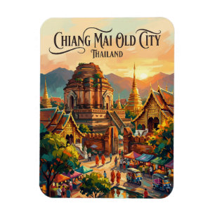 Magnet Flexible Vieille ville de Chiang Mai Thaïlande
