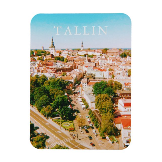 Magnet Flexible Vieille ville de Tallinn Estonie, Art urbain (Vertical)
