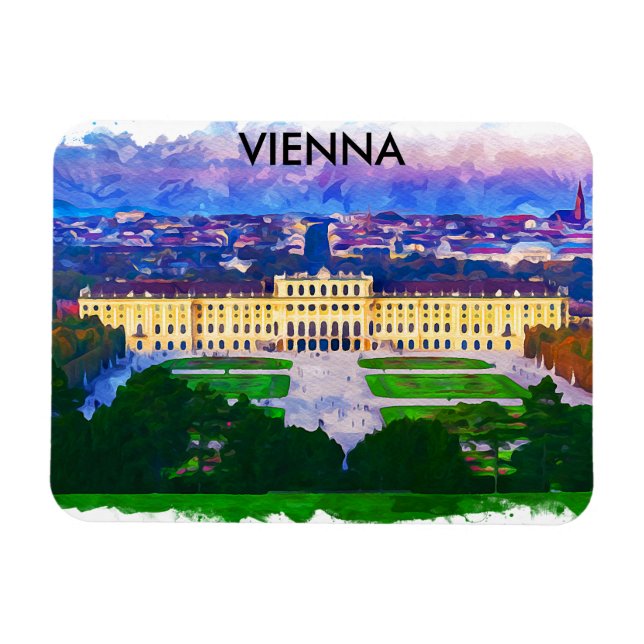 Magnet Flexible Vienne Autriche Vue sur la ville historique (Horizontal)