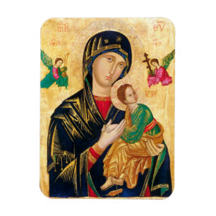 Magnet Flexible Vierge byzantine Marie et icône enfant Noël