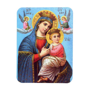 Magnet Flexible Vierge Marie béni et enfant Jésus de nourrisson