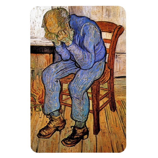 Magnet Flexible Vieux homme en tristesse par Vincent van Gogh 1890 (Vertical)