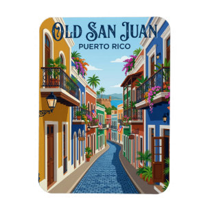 Magnet Flexible Vieux San Juan quartier historique Porto Rico