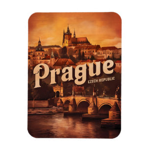 Magnet Flexible vieux vintage voyage prague czech cadeaux républiq