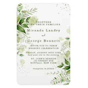 Magnet Flexible Vignoble de verdure rustique Faire-part de mariage