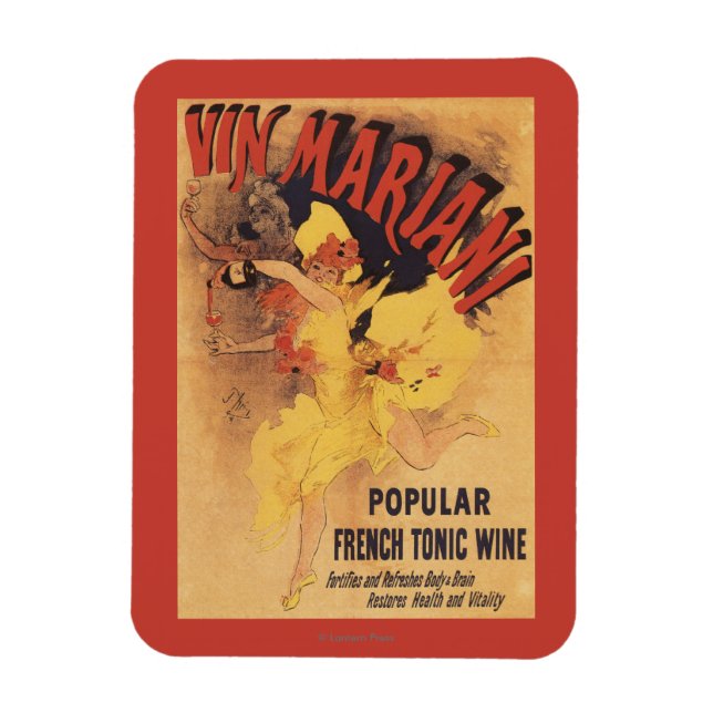 Magnet Flexible Vin Mariani Danseuse Fille Versant Du Vin (Vertical)