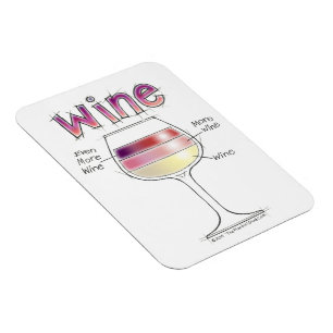 MAGNET FLEXIBLE VIN, PLUS DE VIN, ENCORE PLUS DE VIN