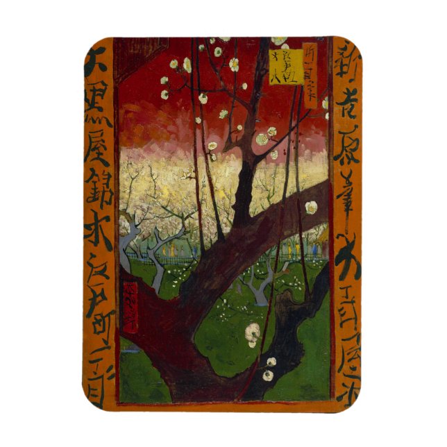 Magnet Flexible Vincent Van Gogh - Arbre à prune floraison (Vertical)