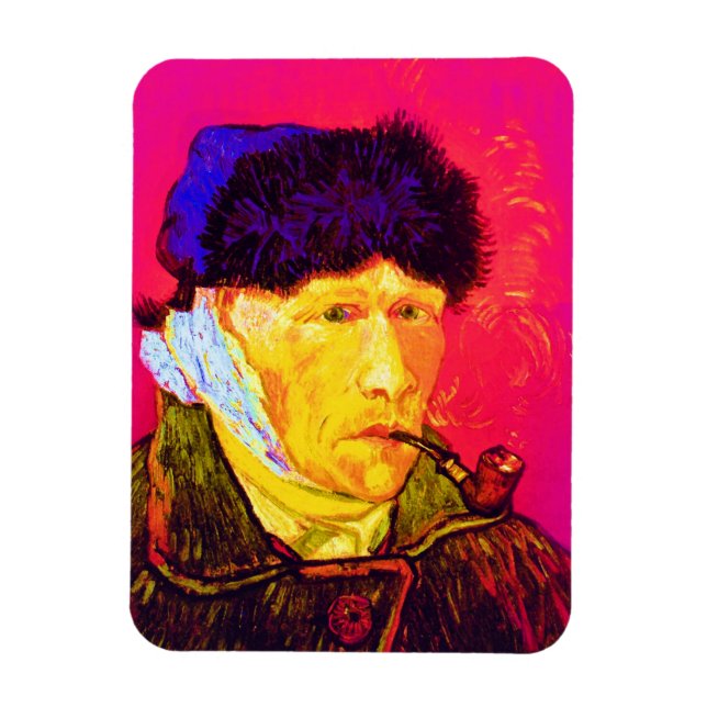 Magnet Flexible Vincent Van Gogh - Autoportrait Bandage Pop Art (Vertical)