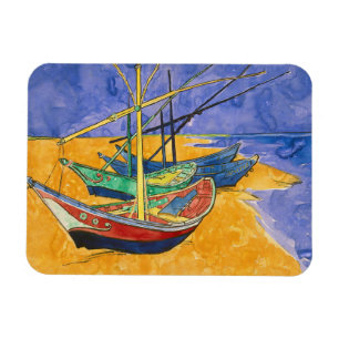 Magnet Flexible Vincent van Gogh - Bateaux de pêche sur la plage