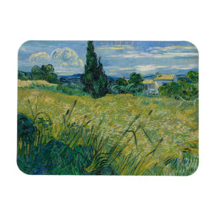 Magnet Flexible Vincent Van Gogh, champ de blé vert avec Cypress