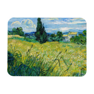 Magnet Flexible Vincent van Gogh - Champ de blé vert avec Cypress
