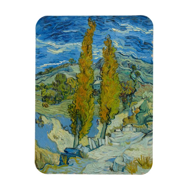 Magnet Flexible Vincent Van Gogh, deux peupliers dans les Alpilles (Vertical)