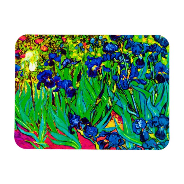 Magnet Flexible Vincent Van Gogh - Irises - Art pop de fleurs (Horizontal)