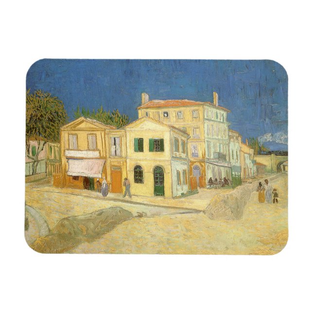 Magnet Flexible Vincent van Gogh - La Maison Jaune (La Rue) (Horizontal)