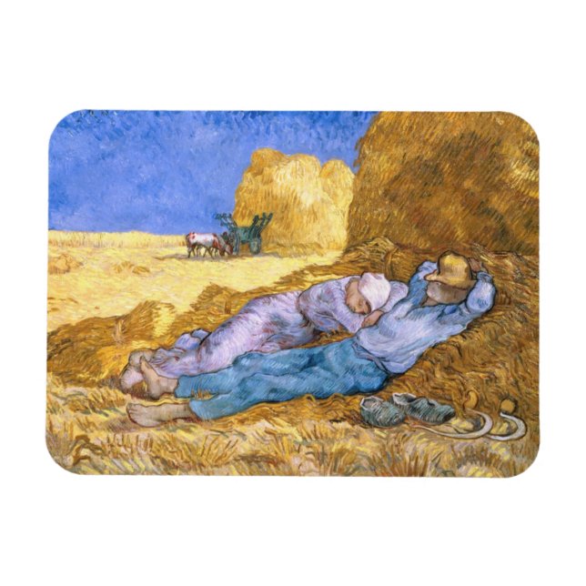 Magnet Flexible Vincent van Gogh | Midi, La Siesta, après Millet (Horizontal)