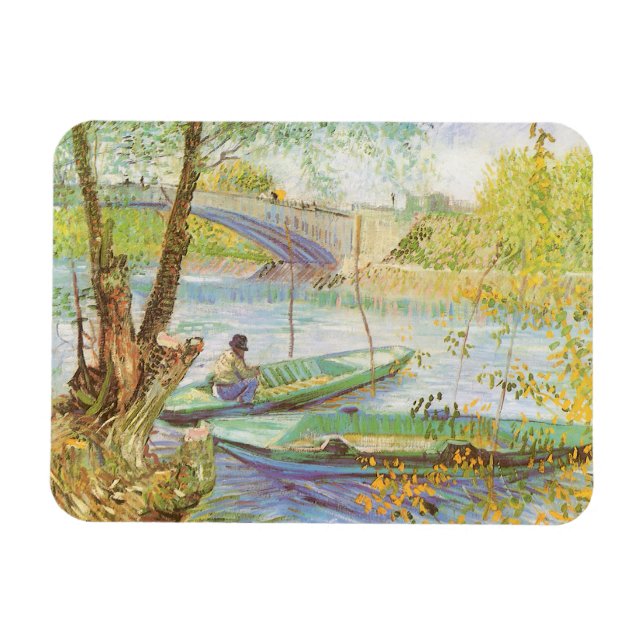 Magnet Flexible Vincent van Gogh Pêche au printemps, Pont de Clich (Horizontal)