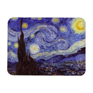 Magnet Flexible Vincent Van Gogh Starry Nuit Vintage Art