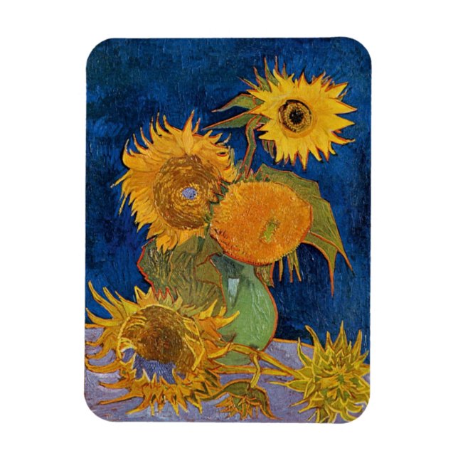 Magnet Flexible Vincent Van Gogh - Sunflowers, 2e version (Vertical)