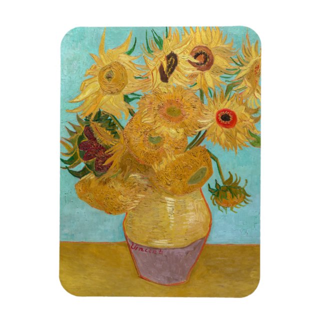 Magnet Flexible Vincent Van Gogh - Vase avec douze tournesols (Vertical)