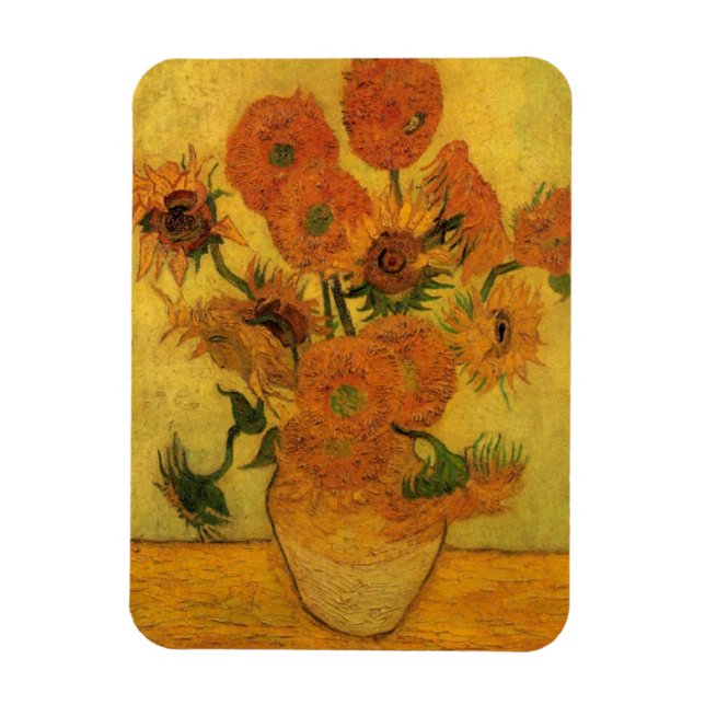 Magnet Flexible Vincent van Gogh Vase de vie morte avec 15 tournes (Vertical)