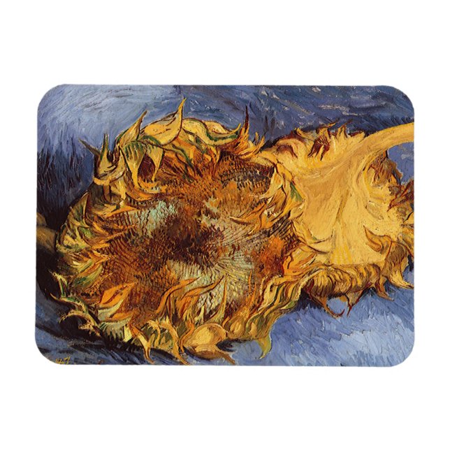Magnet Flexible Vincent van Gogh - Vie morte : Deux tournesols cou (Horizontal)