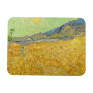 Magnet Flexible Vincent van Gogh - Wheatfield avec une Faucheuse