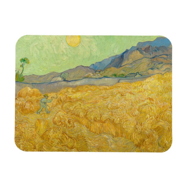 Magnet Flexible Vincent van Gogh - Wheatfield avec une Faucheuse (Horizontal)