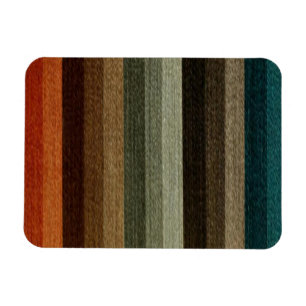 Magnet Flexible Vintage Chaud Automne Motif rayé, Tons Terre