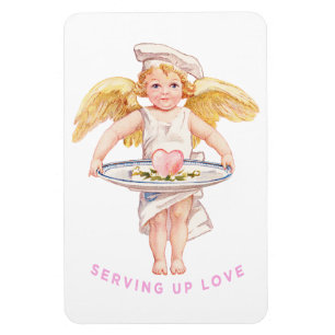 Magnet Flexible Vintage Chef Chérubin Servant Amour Chic Saint-Val