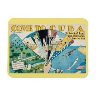 Magnet Flexible Vintage Come to Cuba affiche de voyage