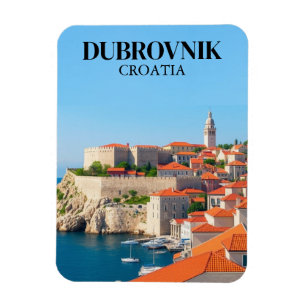 Magnet Flexible Vintage Dubrovnik Croatie Voyage Souvenir