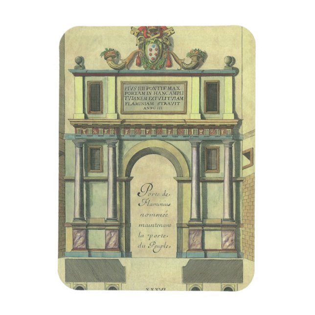 Magnet Flexible Vintage Église Porte Entrée Renaissance Architectu (Vertical)