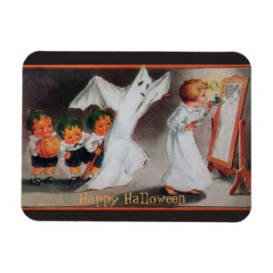 Magnet Flexible Vintage fille d'Halloween avec aimant bougie