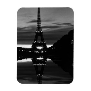 Magnet Flexible Vintage France Paris Eiffel tour reflet 1970