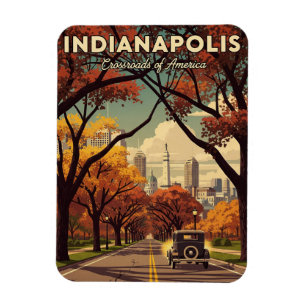 Magnet Flexible Vintage Indiana Indianapolis
