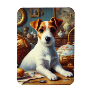 Magnet Flexible Vintage Jack Russell Terrier Peinture