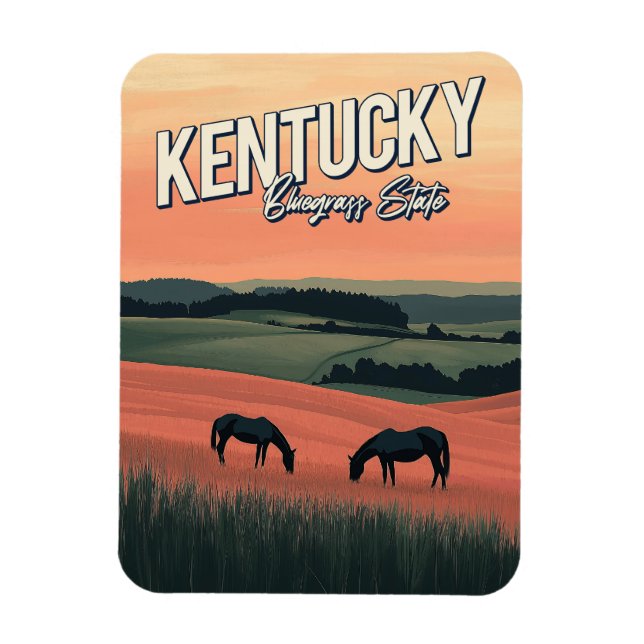 Magnet Flexible Vintage Kentucky Travel (Vertical)