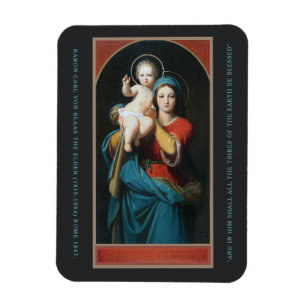 MAGNET FLEXIBLE VINTAGE MADONNA ET ENFANT CHRIST