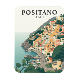 Magnet Flexible Vintage Positano Italie City Travel