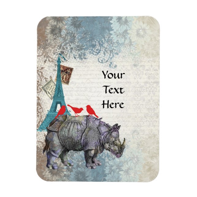 Magnet Flexible Vintage rhino (Vertical)