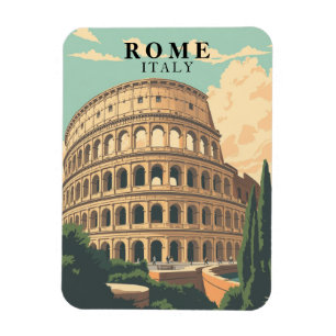 Magnet Flexible Vintage Rome Italie Souvenir Iconique Colisée