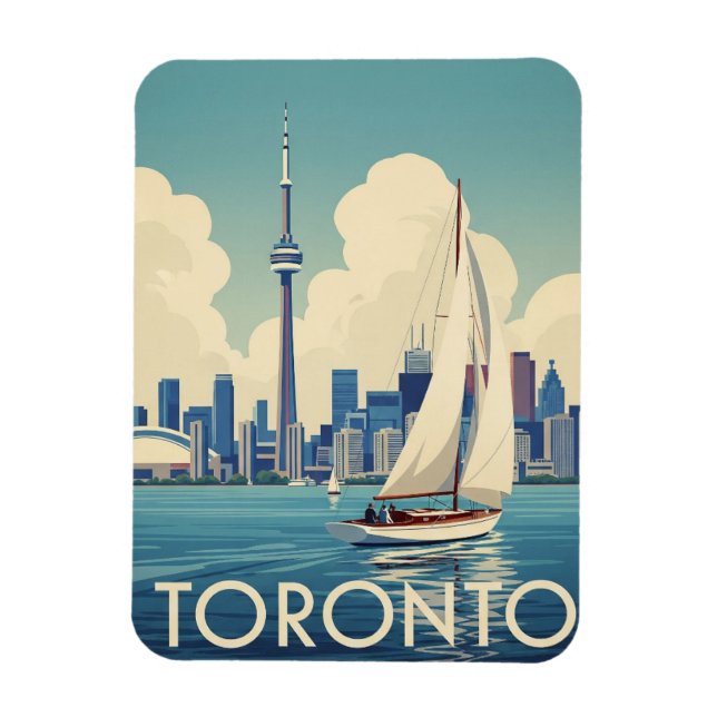 Magnet Flexible Vintage Sailboat in Toronto Canada Travel (Vertical)