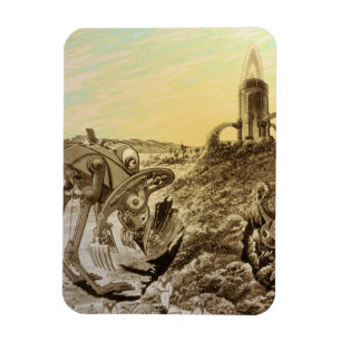 Magnet Flexible Vintage Science Fiction Aliens Planète Constructio